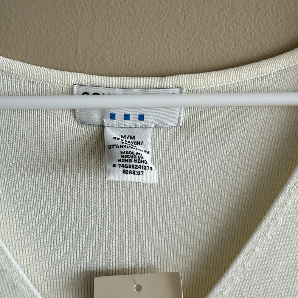 Covington Cream V-Neck Shell Tank & Button Cardigan set - Picture 4 of 10